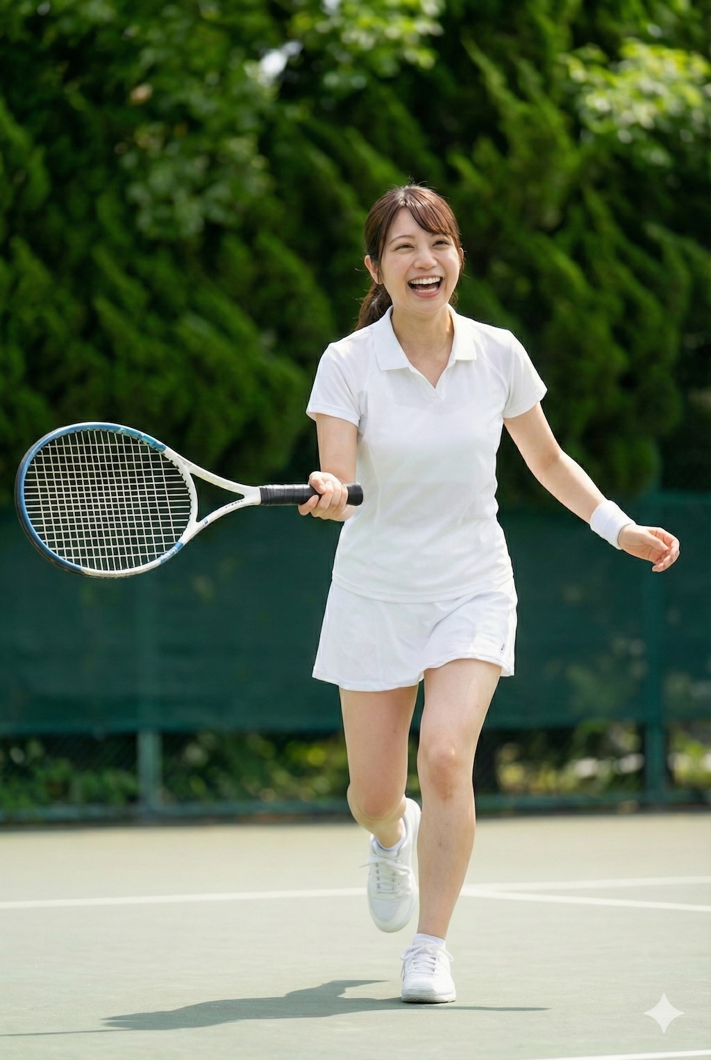 彼女とテニスデート🎾 最高の笑顔を激写！【AIフォト】