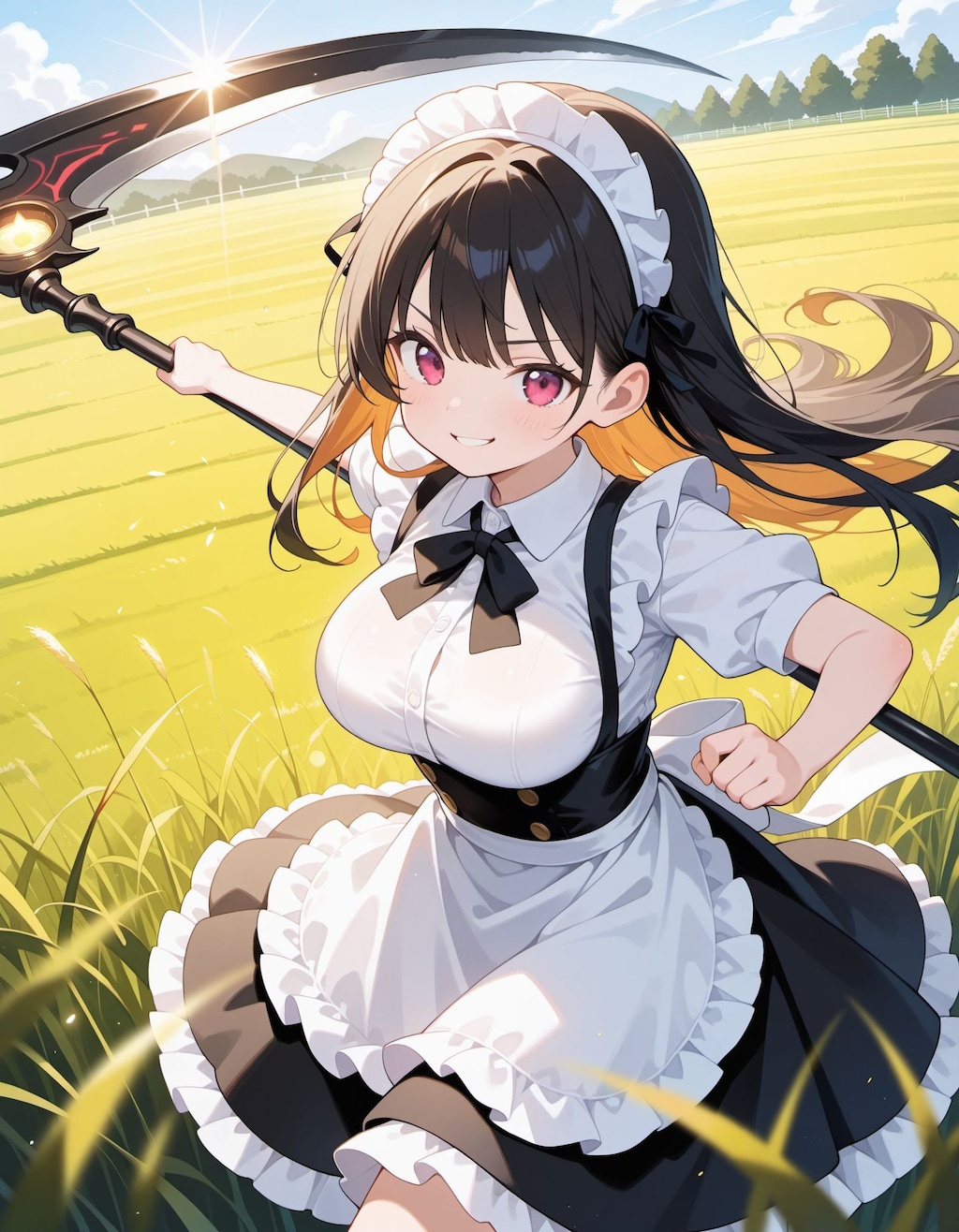 草刈りメイドさん