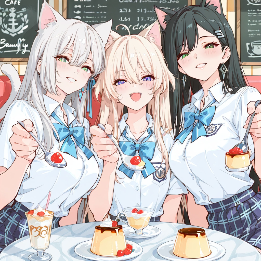 「「「はい、「あーん」」しなさい♡」」」（試練かも・・・） | の人気AIイラスト・グラビア