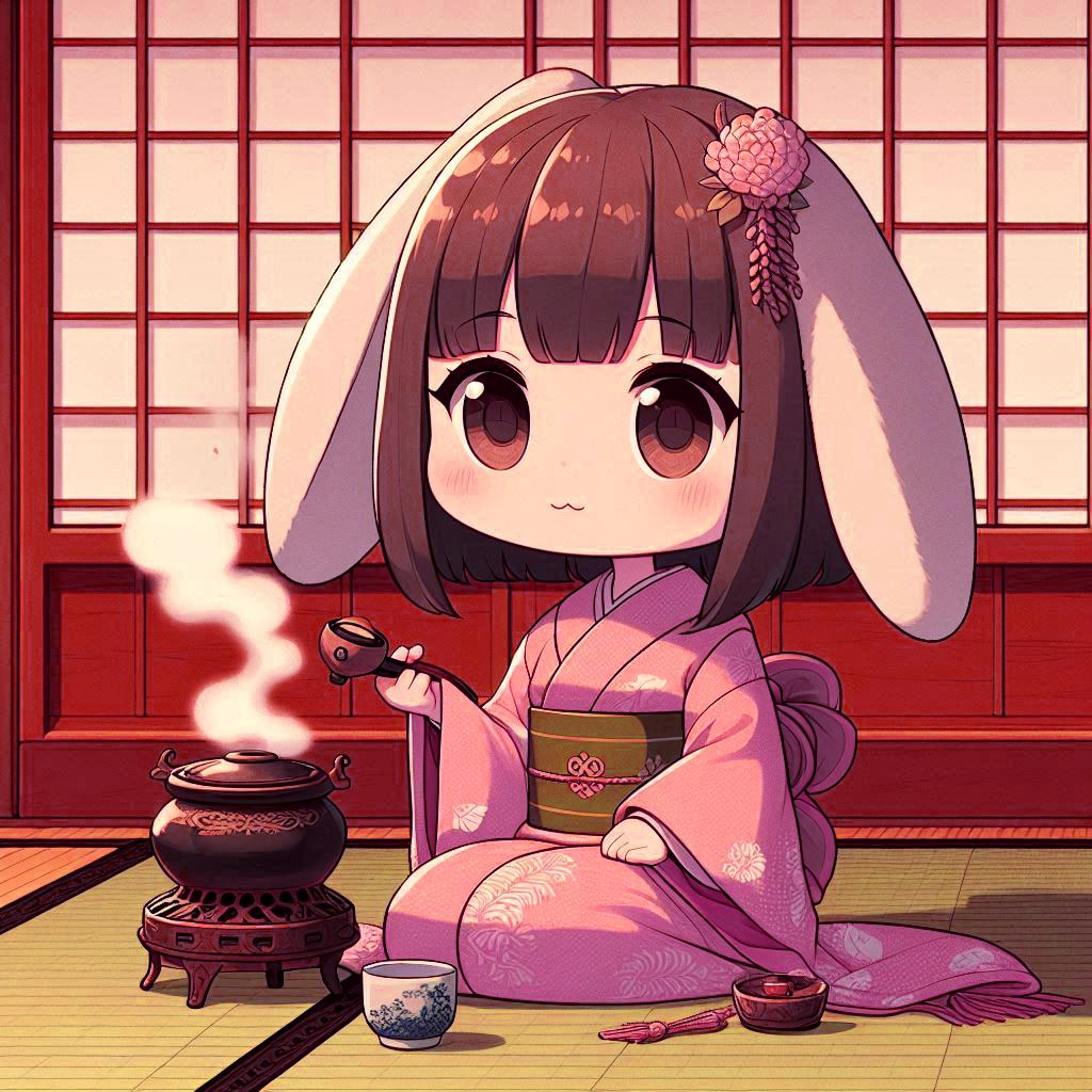 うさ耳着物ガール