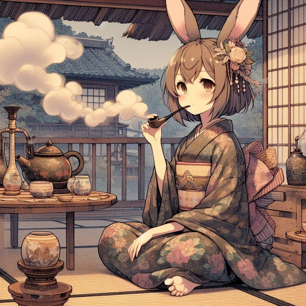 うさ耳着物ガール