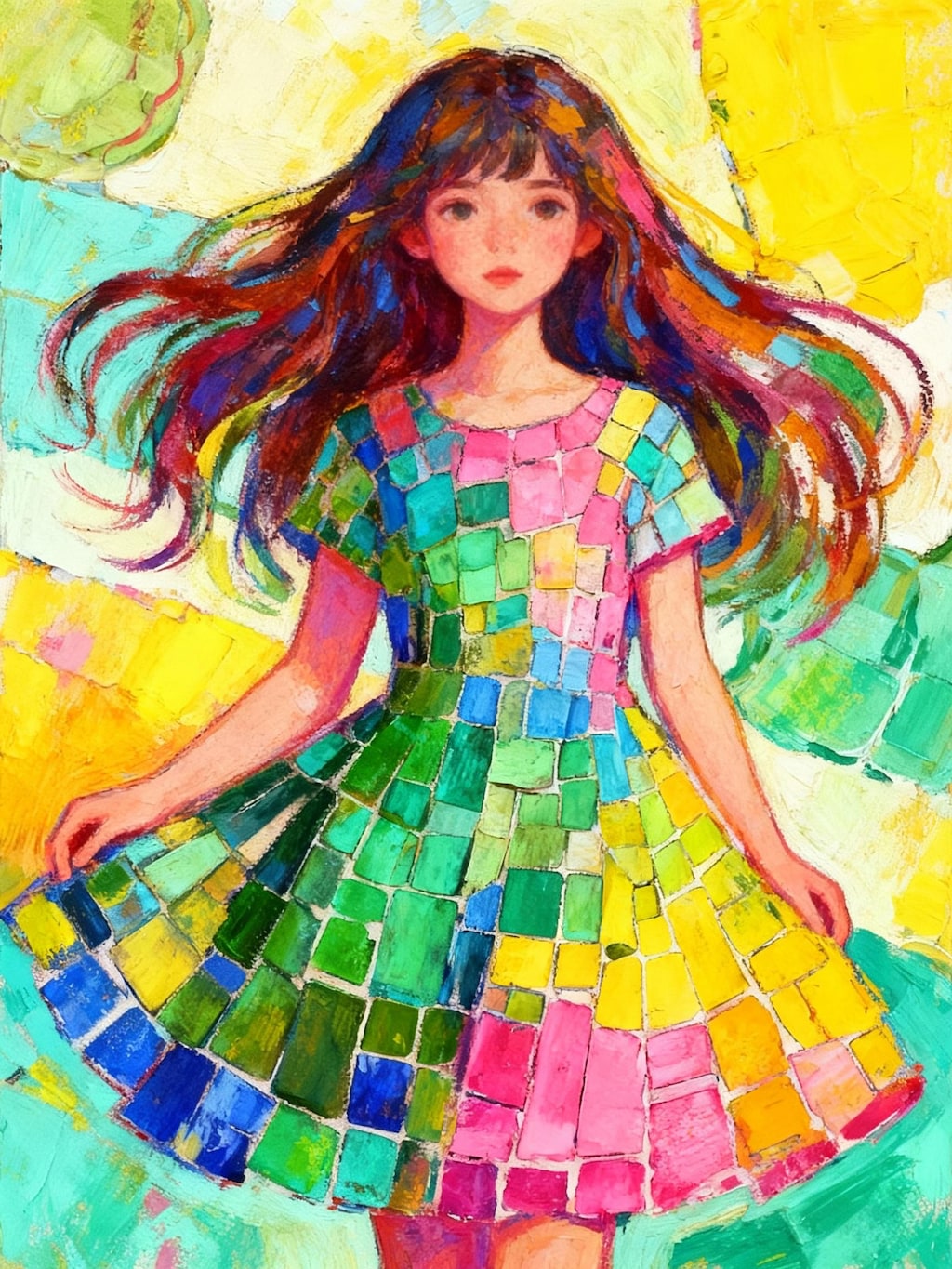 この画像を元に女の子を描いて2