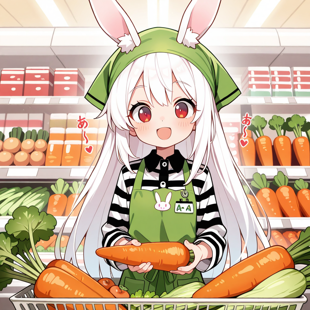 いらっしゃいませ～っ！！しんせんなぁ～にんじんはぁ～いかがですかぁ～？？？