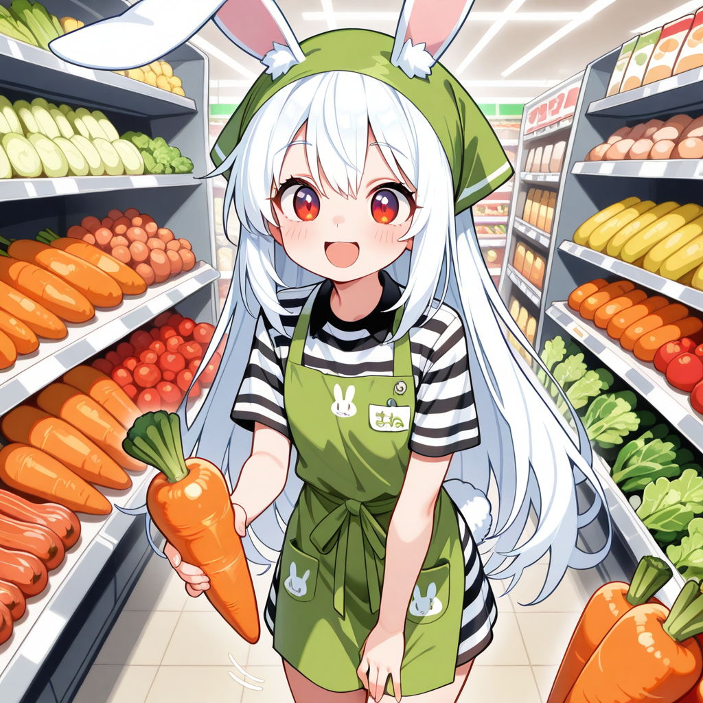 いらっしゃいませ～っ！！しんせんなぁ～にんじんはぁ～いかがですかぁ～？？？