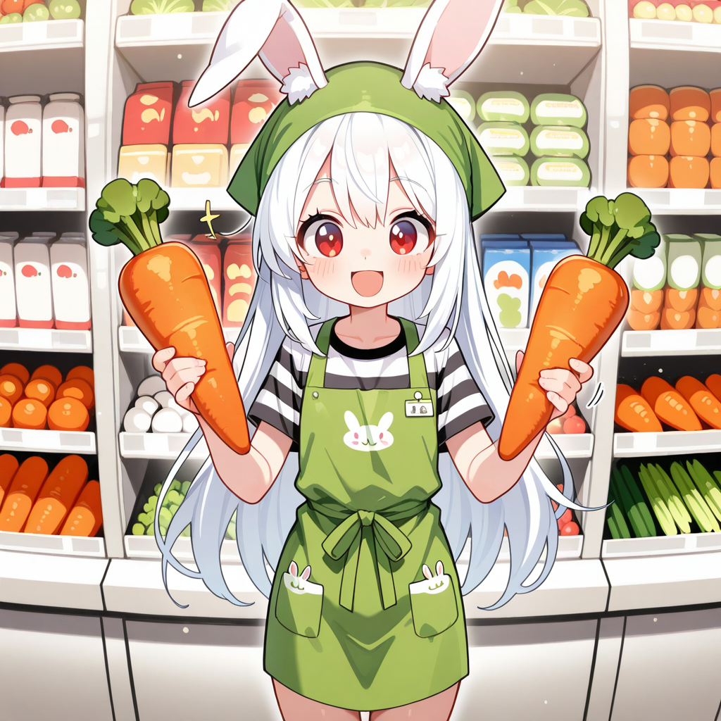 いらっしゃいませ～っ！！しんせんなぁ～にんじんはぁ～いかがですかぁ～？？？