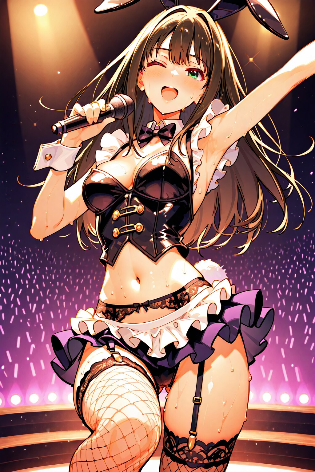 バニーメイド衣装でライブ