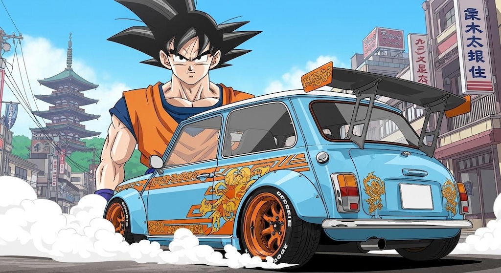 孫悟空とミニクーパー