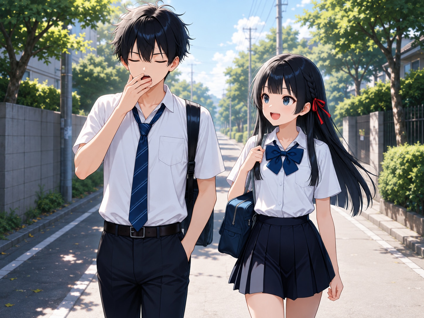 久々の登校 | の人気AIイラスト・グラビア