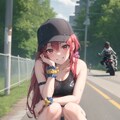バイク女子な赤髪ちゃん💓 3枚目