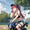 バイク女子な赤髪ちゃん💓 2枚目