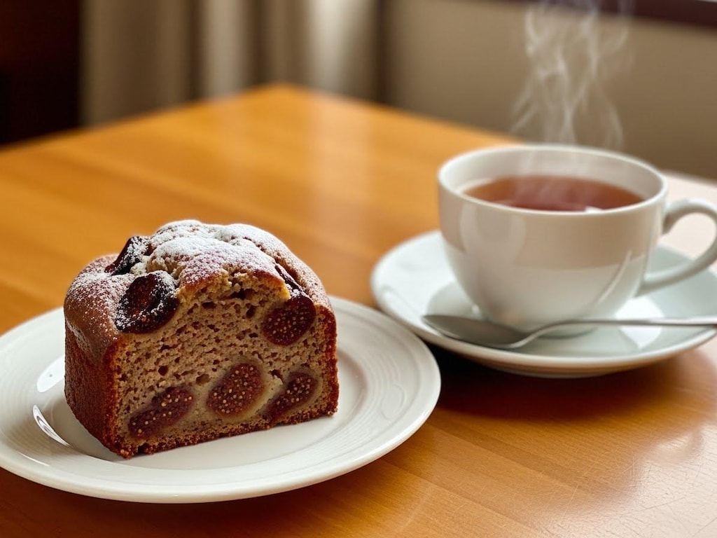 デザートの無花果ケーキ