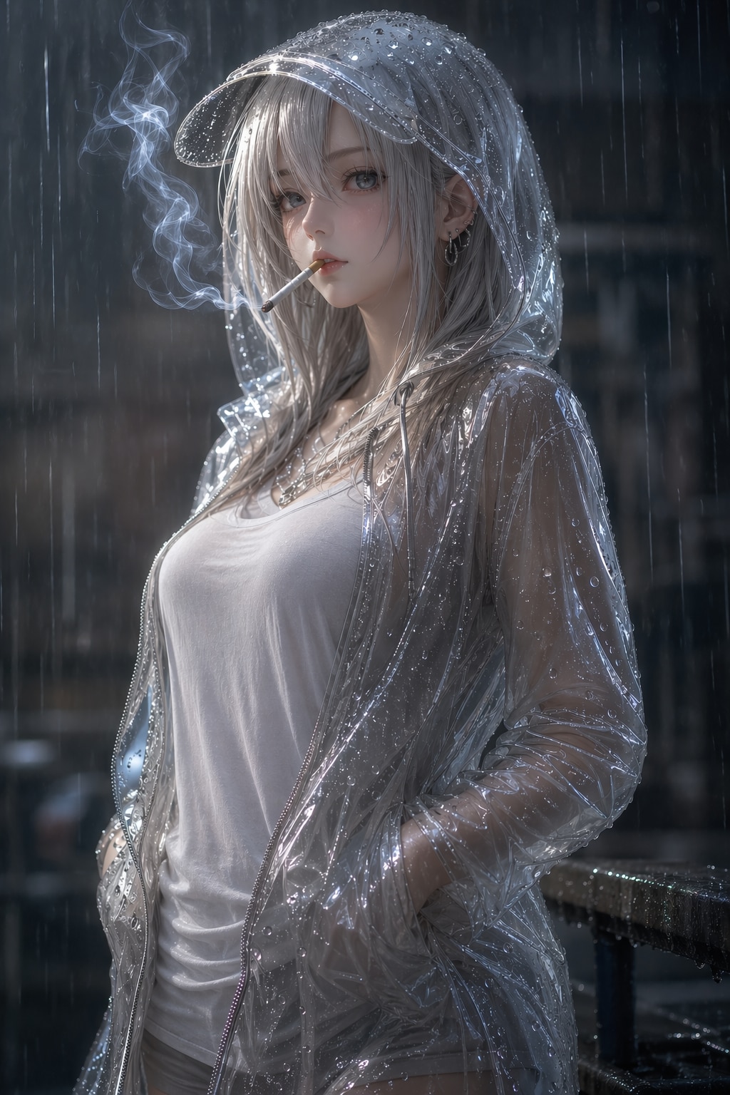 It’s raining cats and dogs.