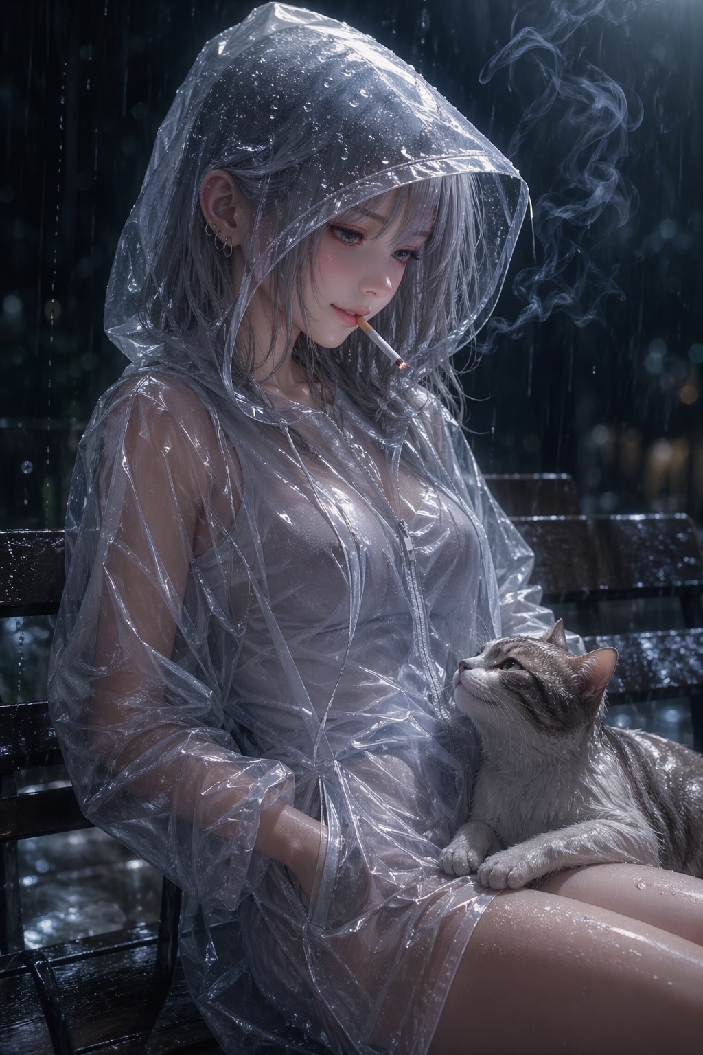 It’s raining cats and dogs.