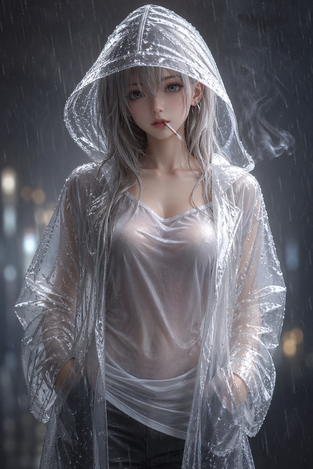 It’s raining cats and dogs.