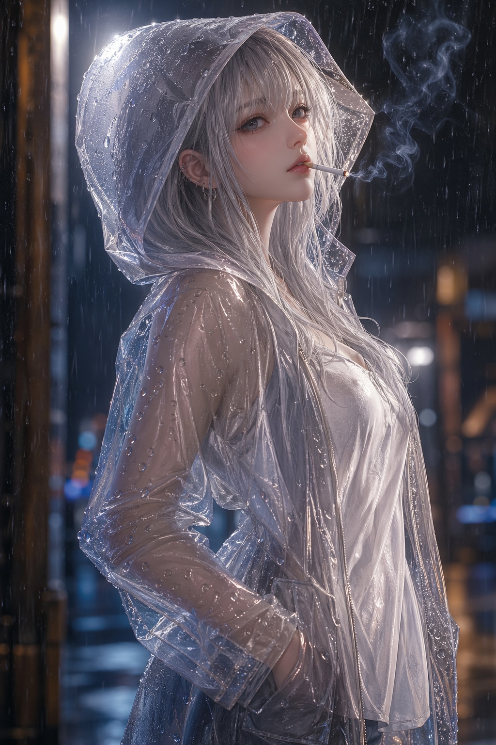 It’s raining cats and dogs.