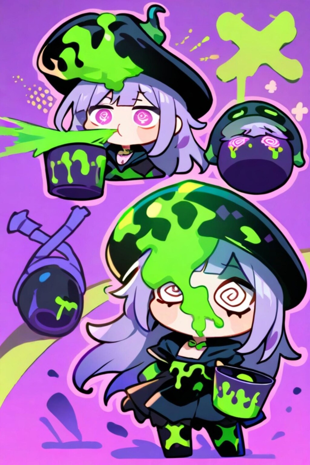 毒戦隊の紫髪ちゃん