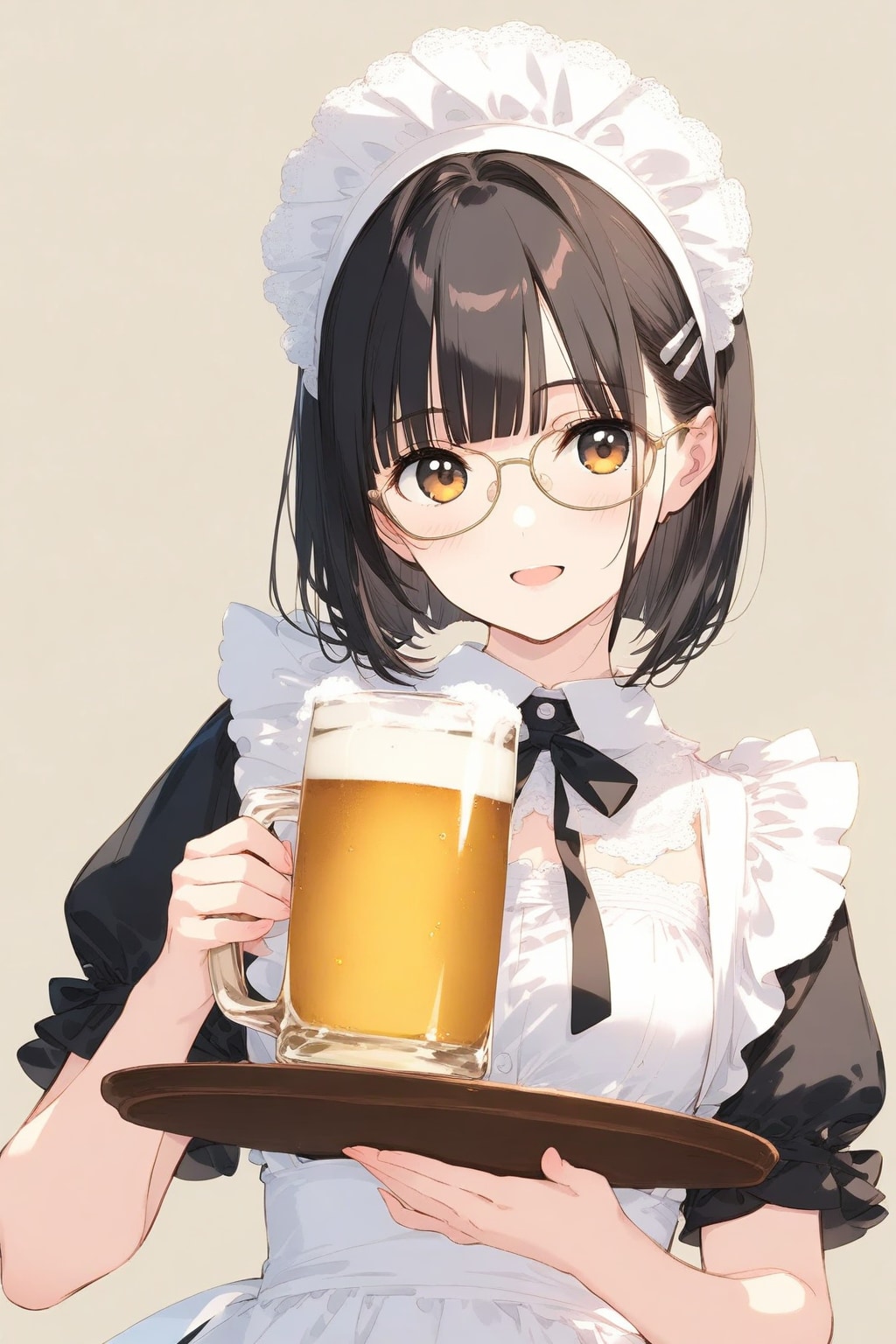 👓「ビール🍺お待たせしました💞」