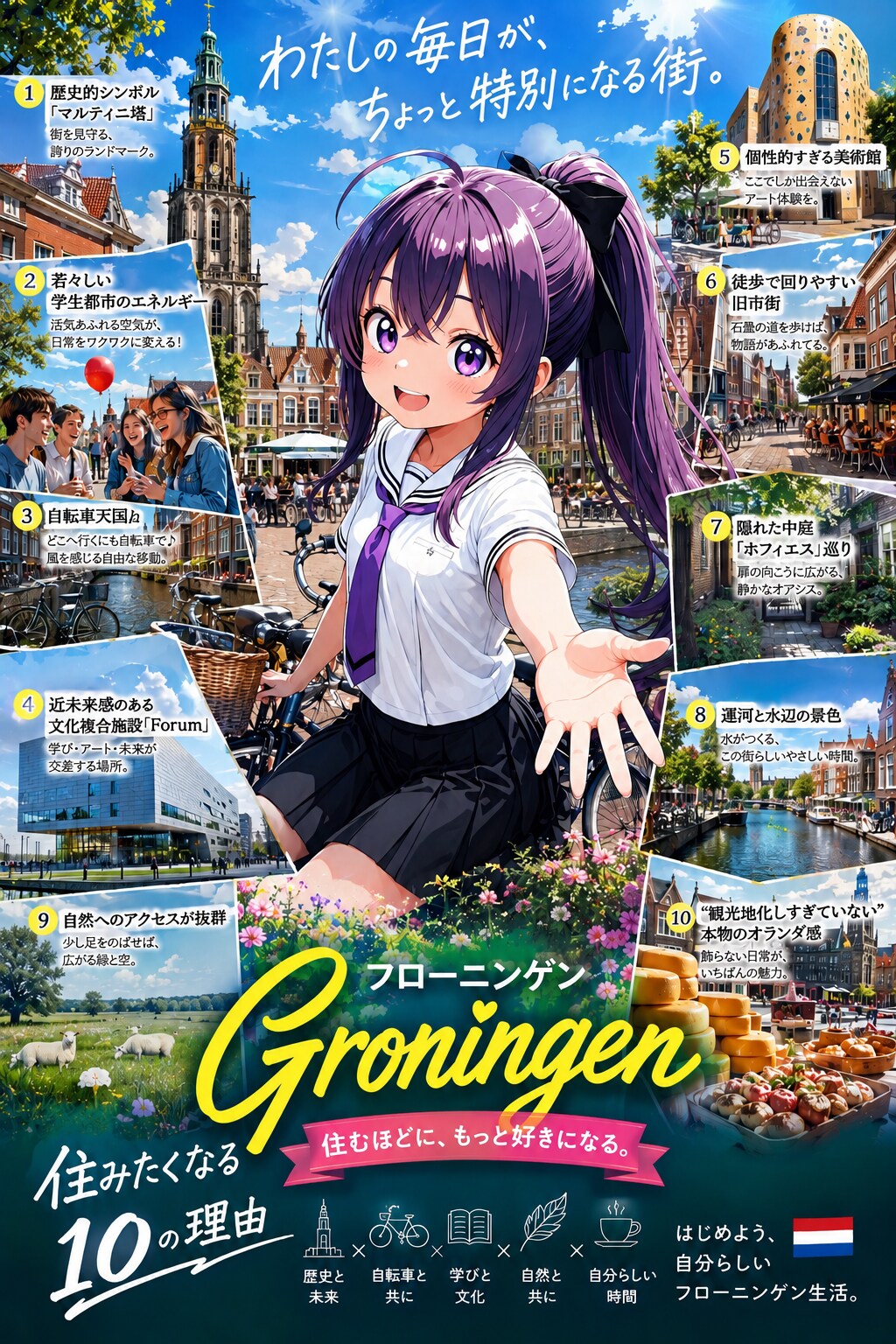 フローニンゲン　本当のオランダに出会える町 | の人気AIイラスト・グラビア