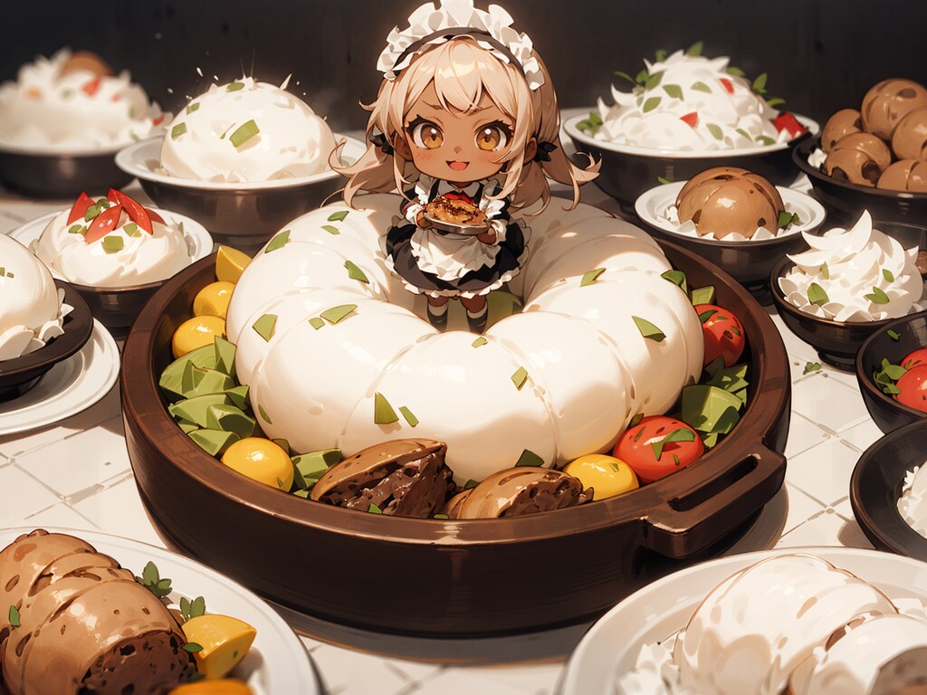 黒ギャルCHIBIと巨大食材