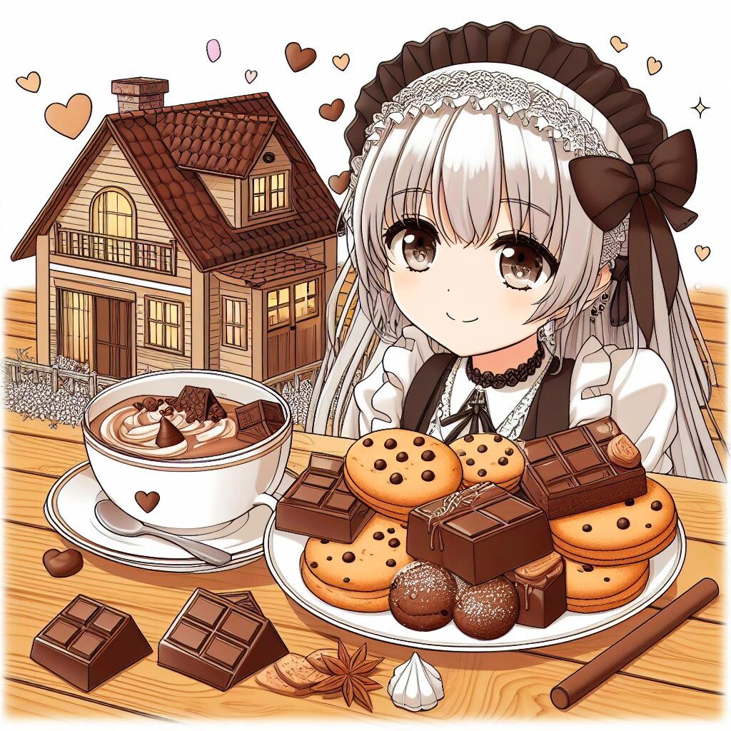 童話のお菓子な家と、女の子★その2(10枚)