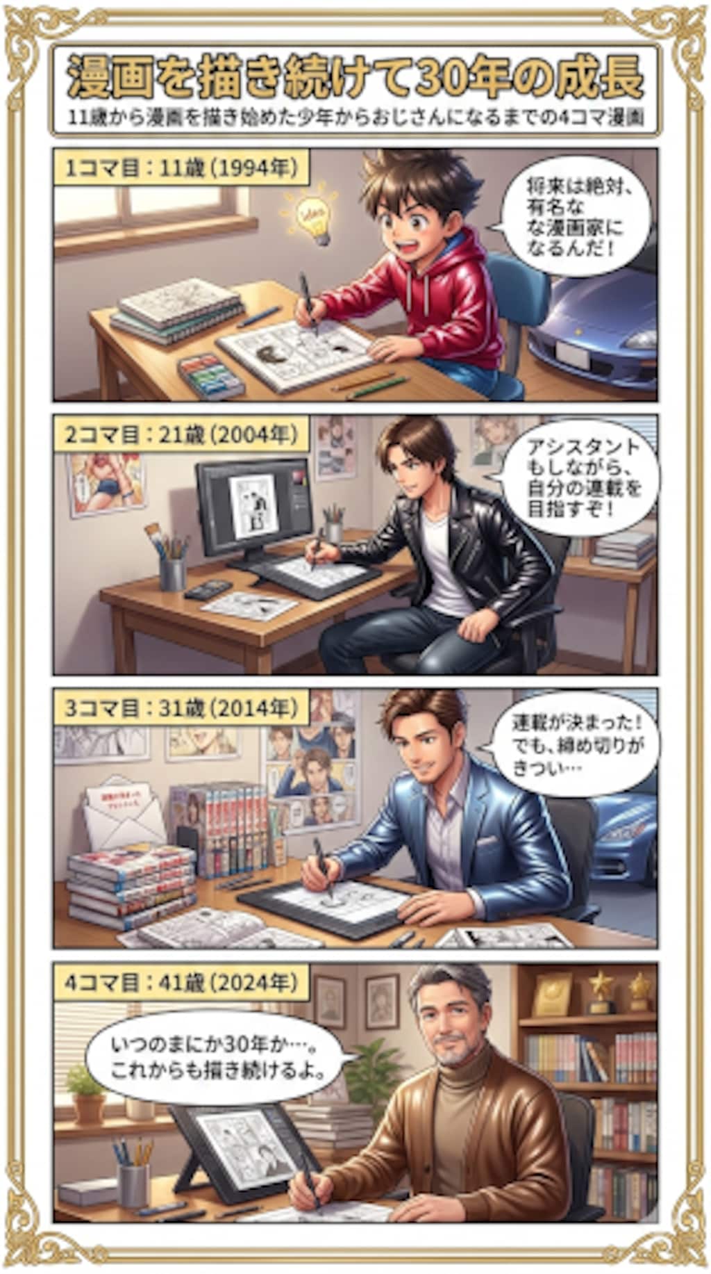 漫画を描き続けて30年の成長