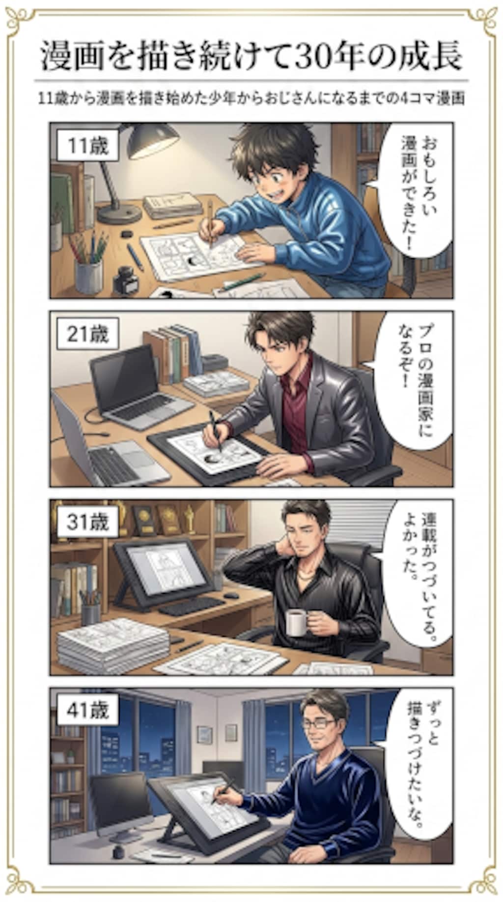 漫画を描き続けて30年の成長