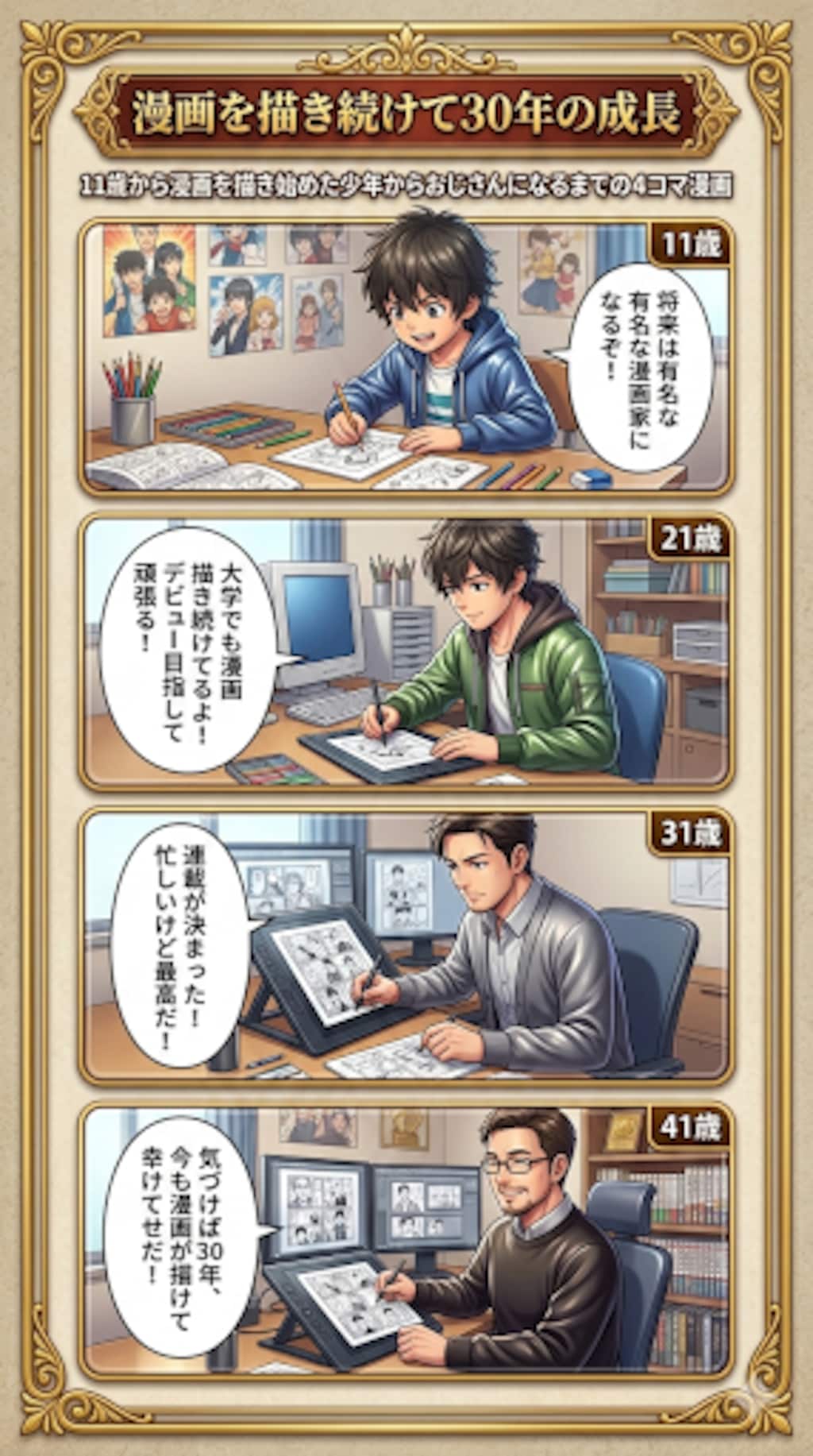 漫画を描き続けて30年の成長