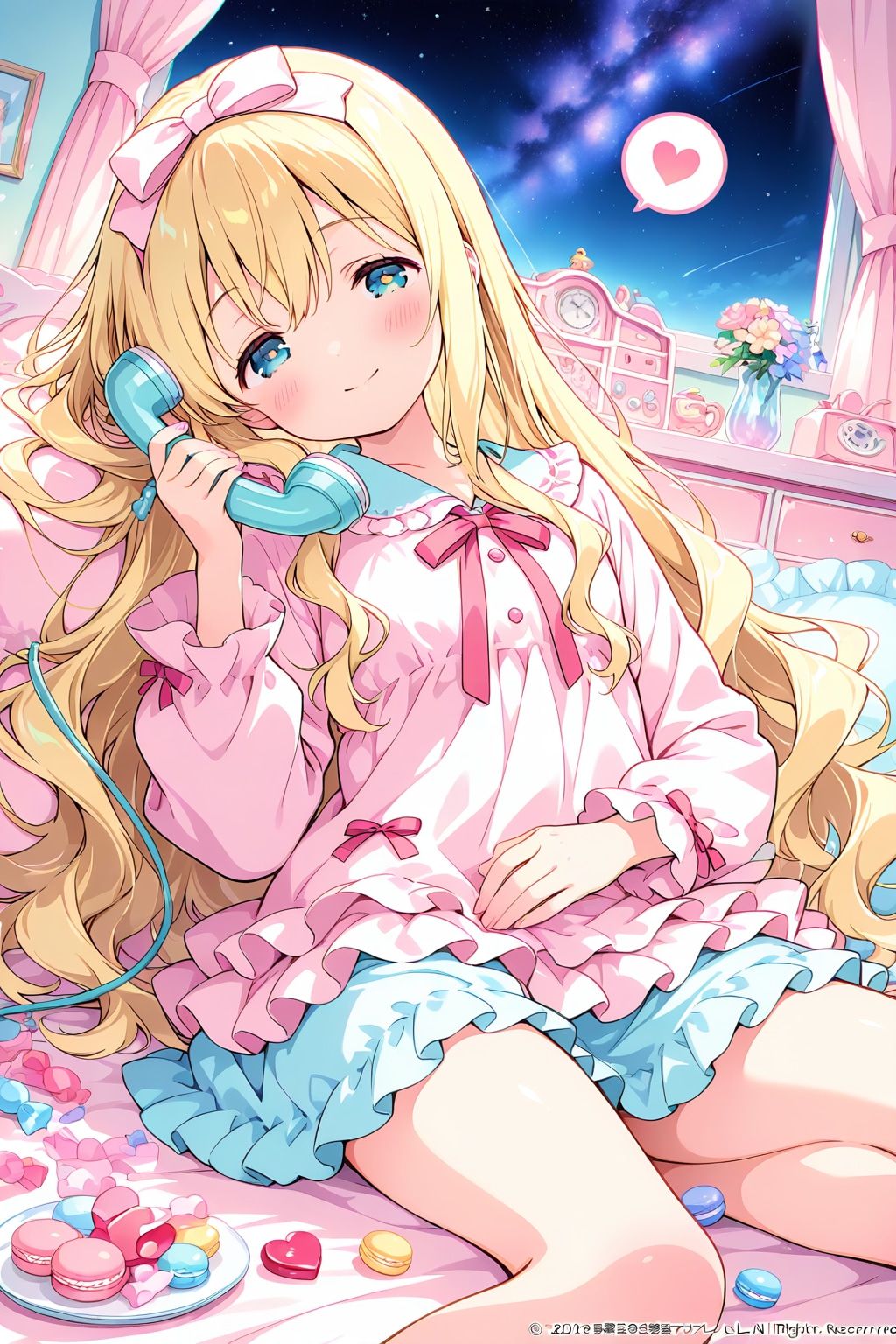 遠き人へ音声伝達器を綴り、夜を明かしけり。