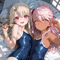 イリヤ　クロエ　白スク水 4枚目