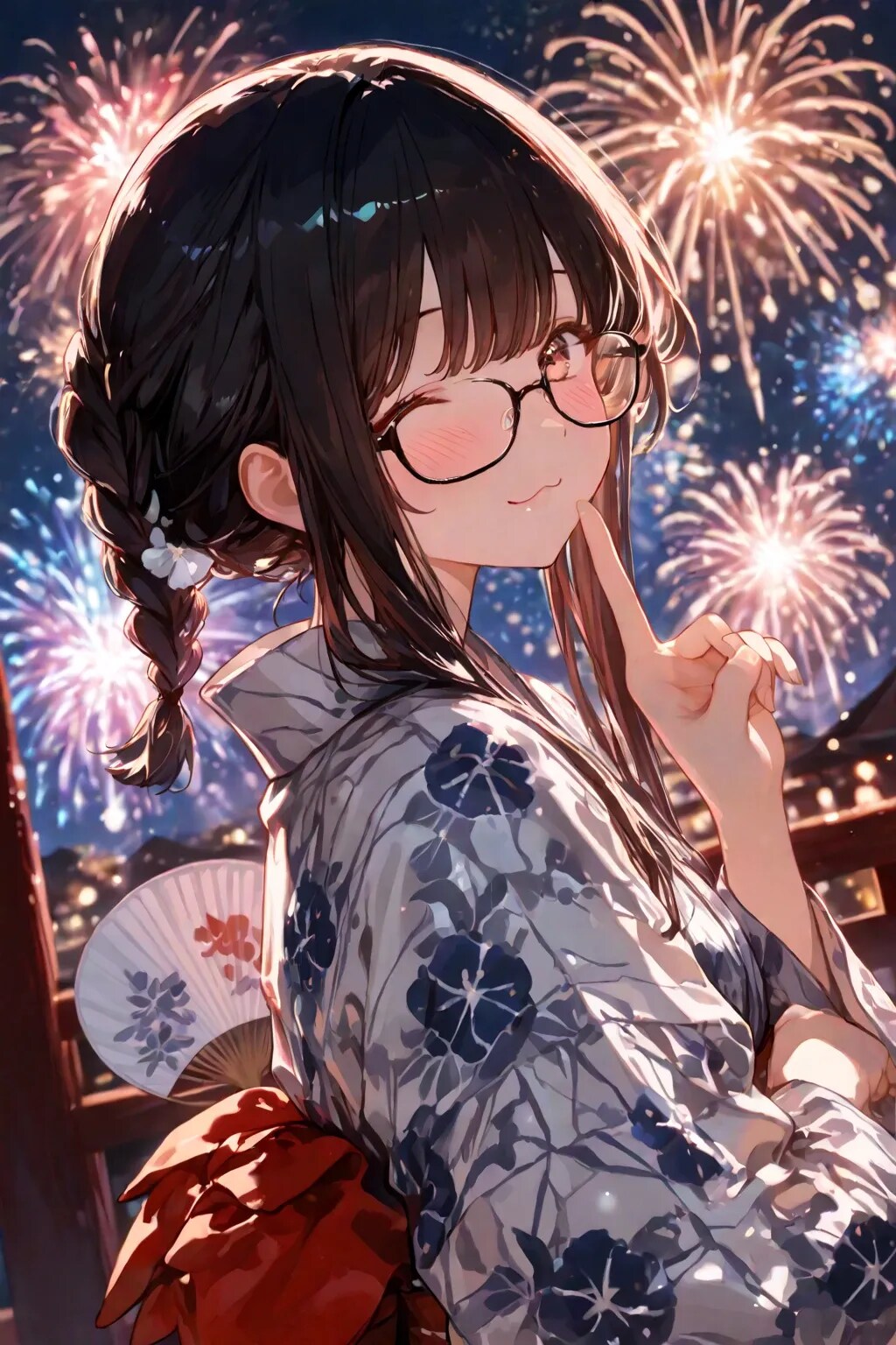 一休みの花火大会 | の人気AIイラスト・グラビア