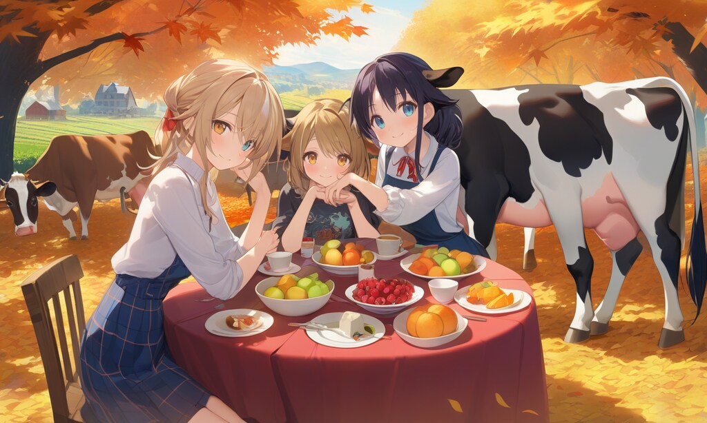 牧場フルーツパーティ（pixAI版その2）