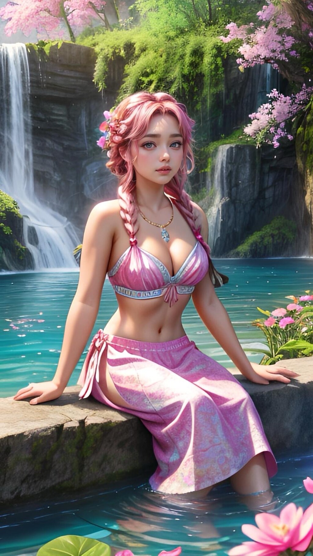 水の世界の美女