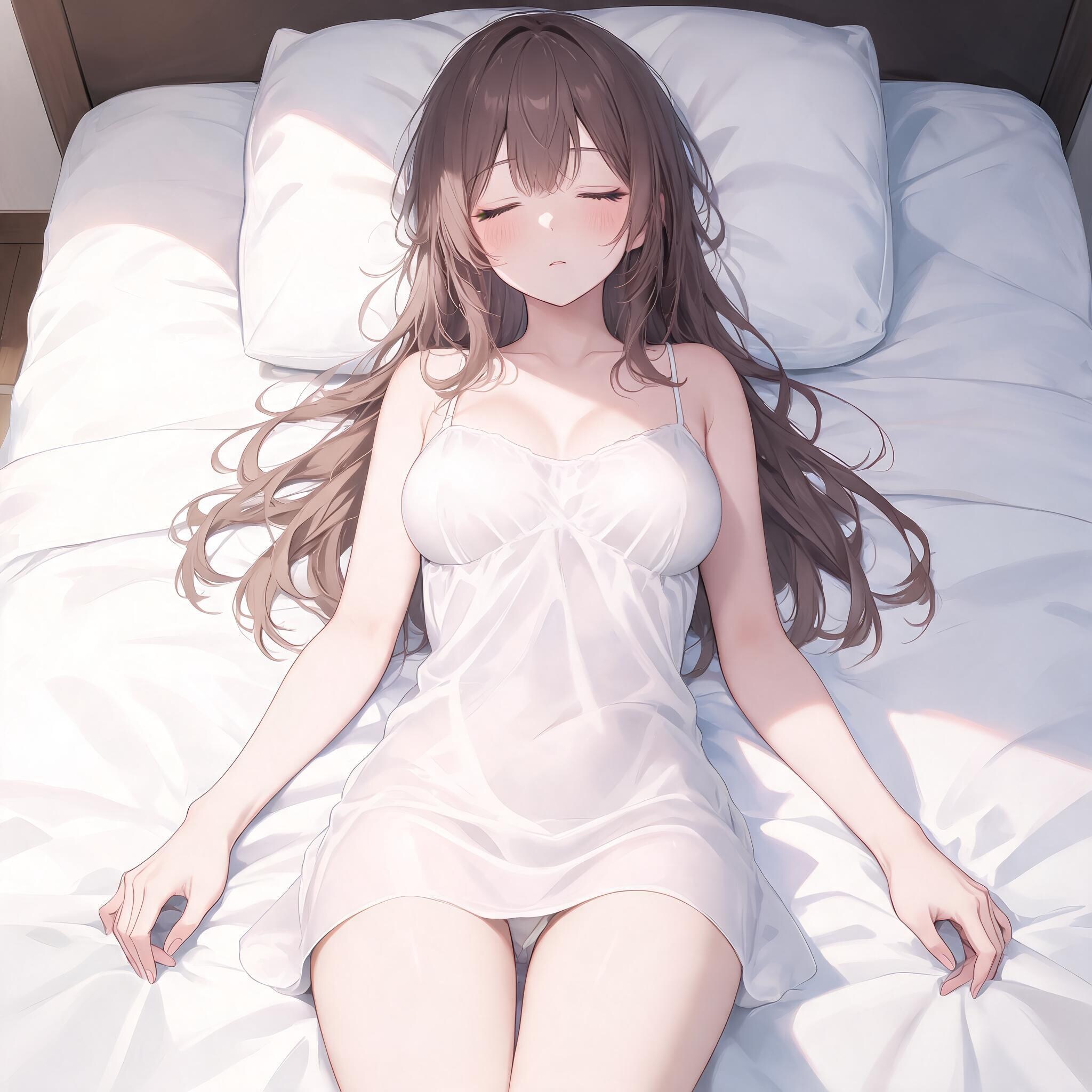 A sleeping girl