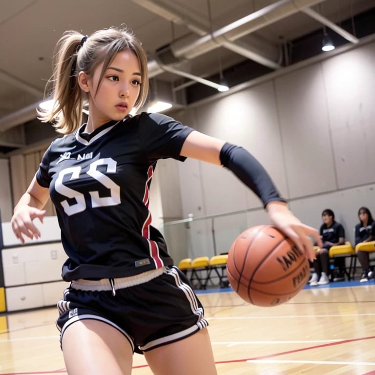 黒髪ロングでユニフォームの美女１６４ | の人気AIイラスト・グラビア