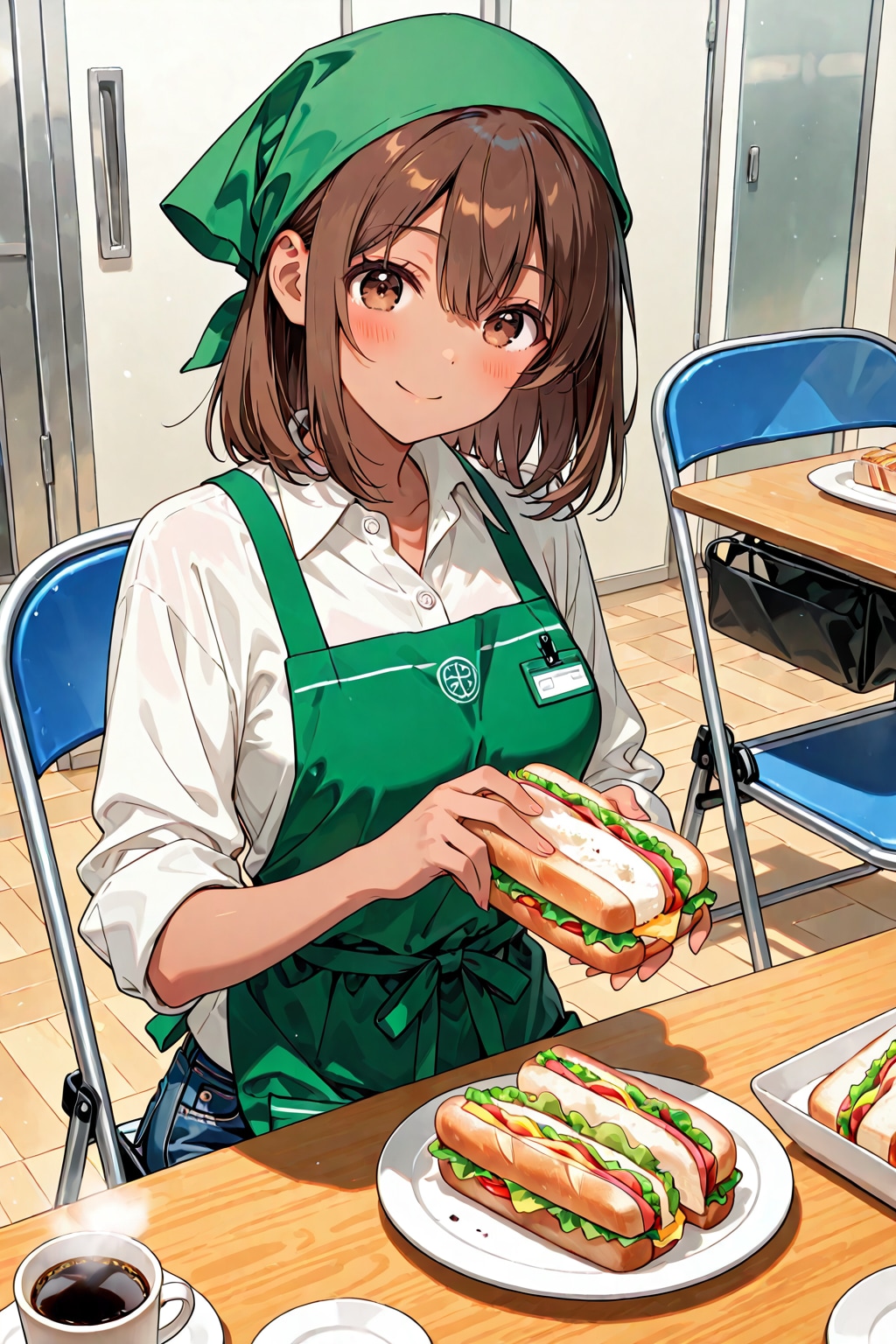 夏希ちゃんとまかないサンドウィッチ