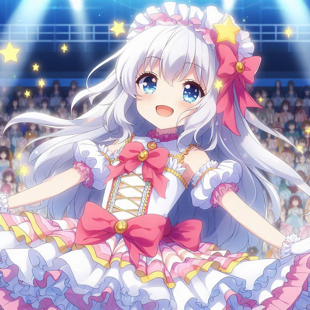 白髪の可愛い女の子【90】 | の人気AIイラスト・グラビア