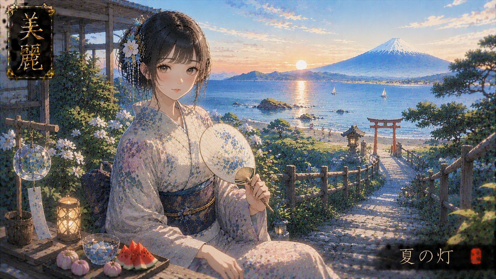 Beautiful Japanese-style illustration / 和風美麗イラスト #patreon #ChatGPT #kimono #wafuu #美麗 #和風 #美麗アート #be | の人気AIイラスト・グラビア