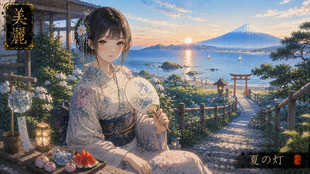Beautiful Japanese-style illustration / 和風美麗イラスト #patreon #ChatGPT #kimono #wafuu #美麗 #和風 #美麗アート #be