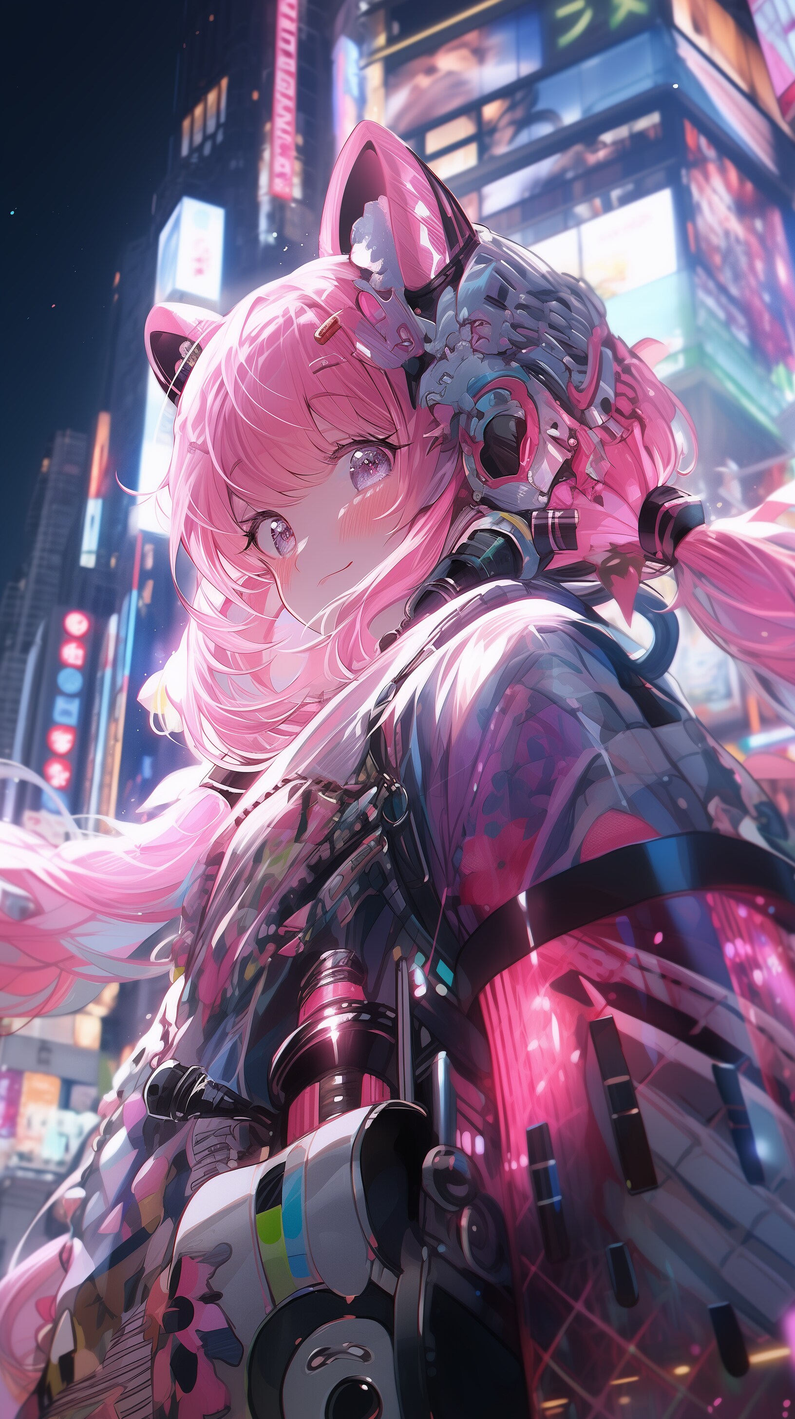 cyber pink cat