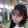 工場で働く地味系の子達…。(メガネかけてるだけw) 2枚目