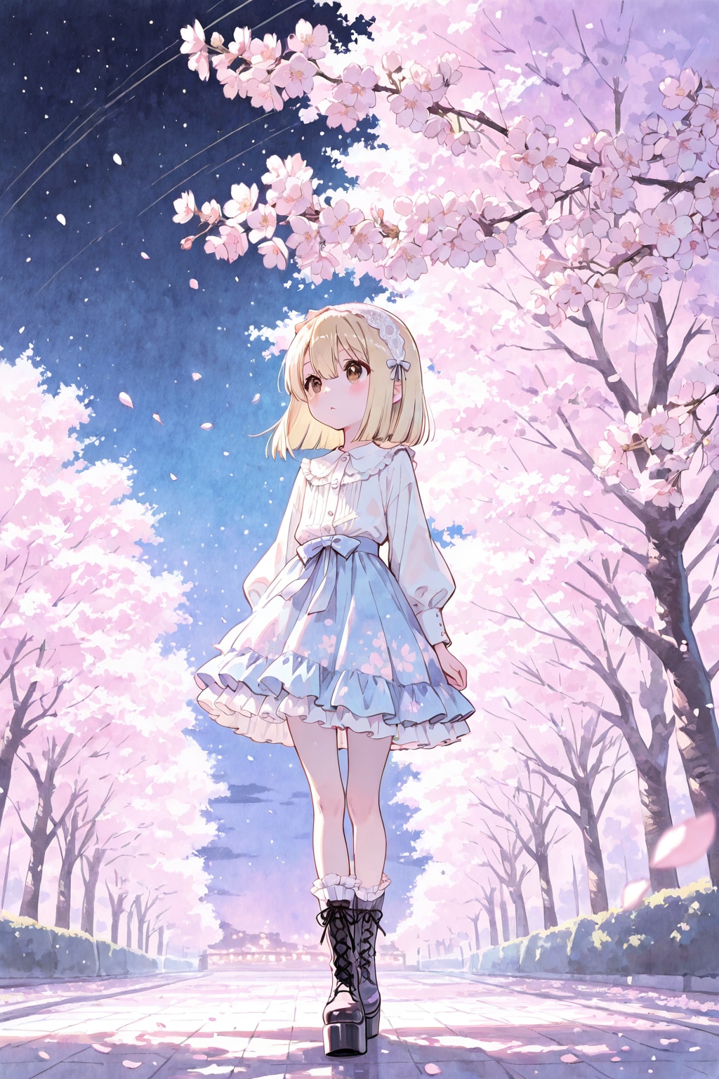 桜舞う夜に