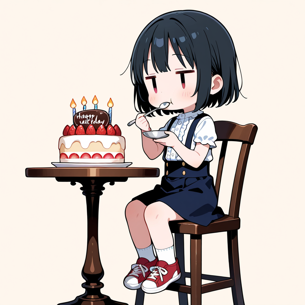 バースデイケーキを食べる | の人気AIイラスト・グラビア