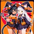 黒猫魔女と白猫魔女のハロウィン 2枚目