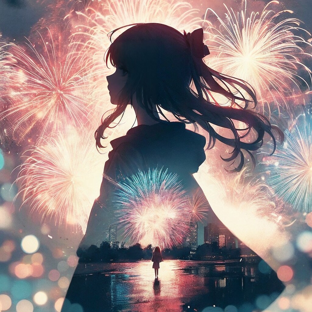 二重露光と少女19 | の人気AIイラスト・グラビア