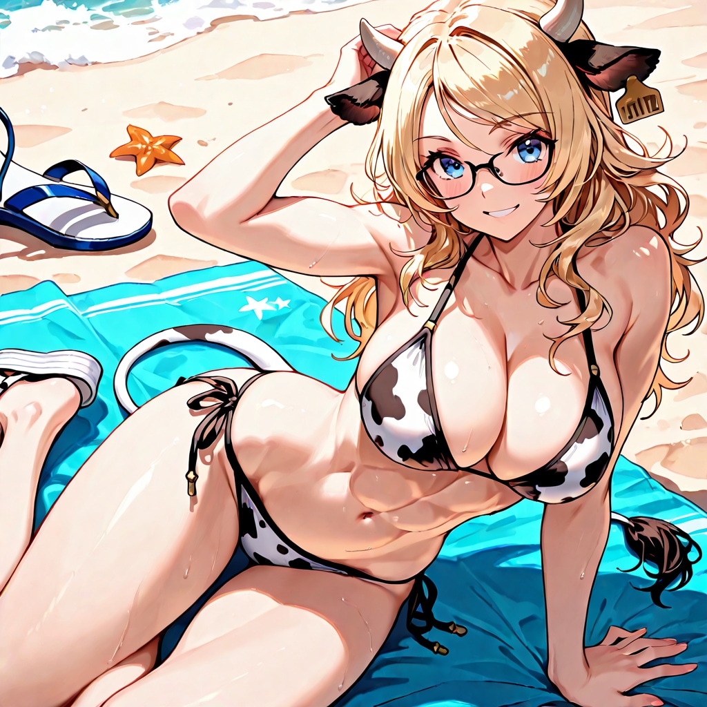 <ブロンドちゃん>牛ビキニは・・・