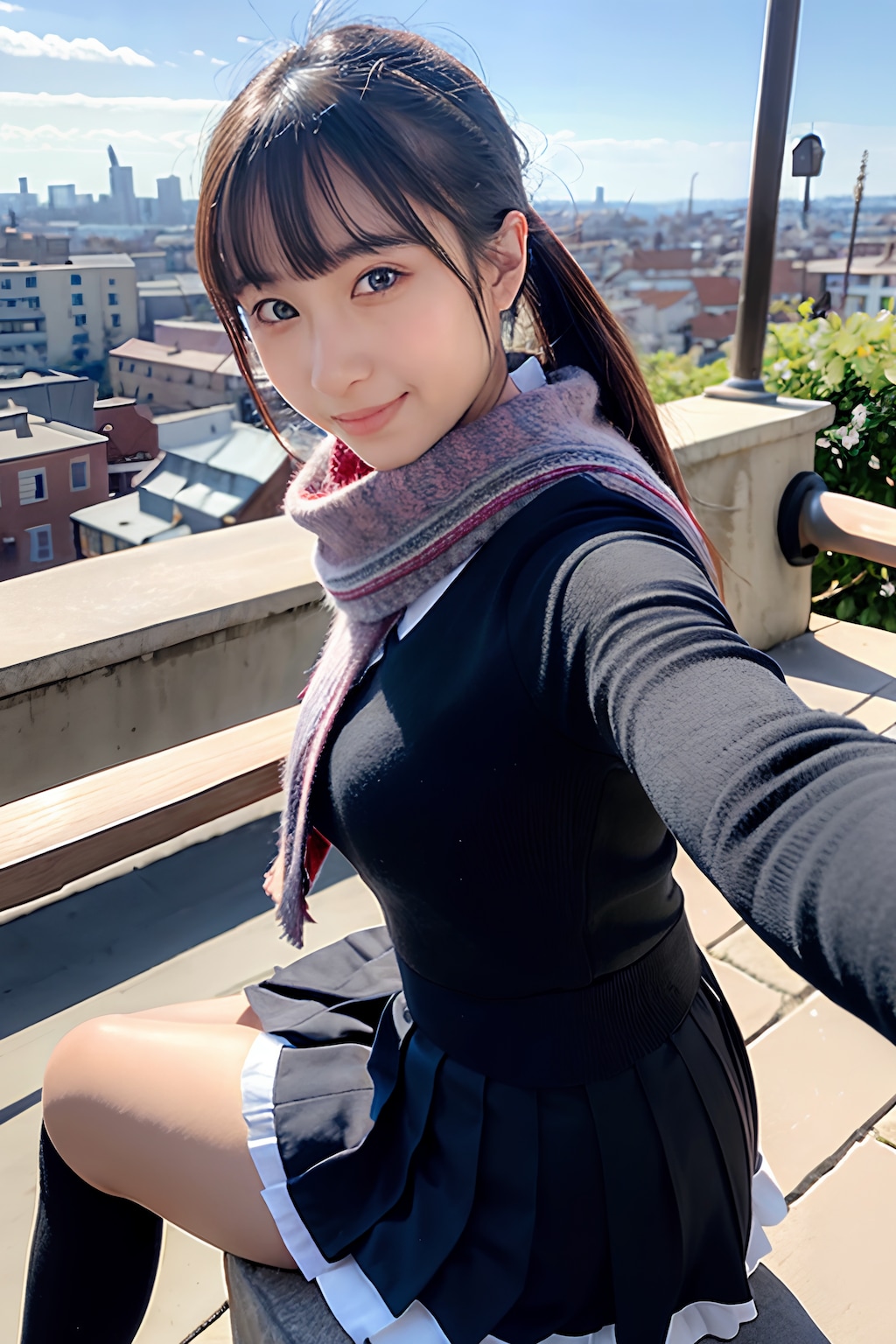 屋上の私服女子高生「あたしが眩しいか？」