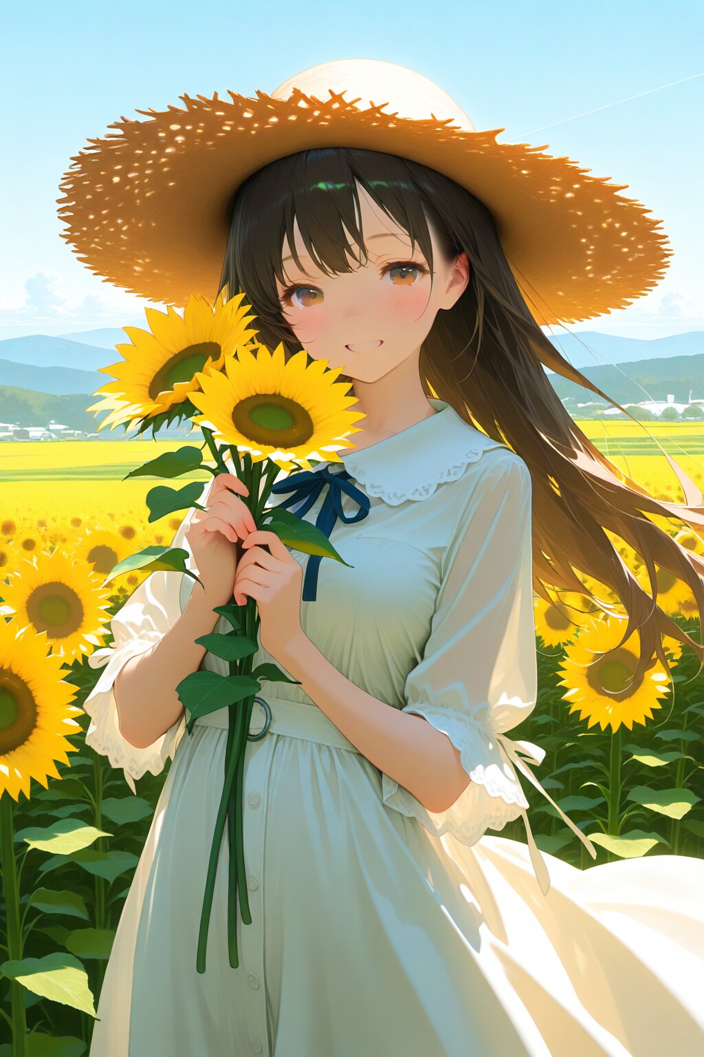 ひまわり畑で捕まえて8