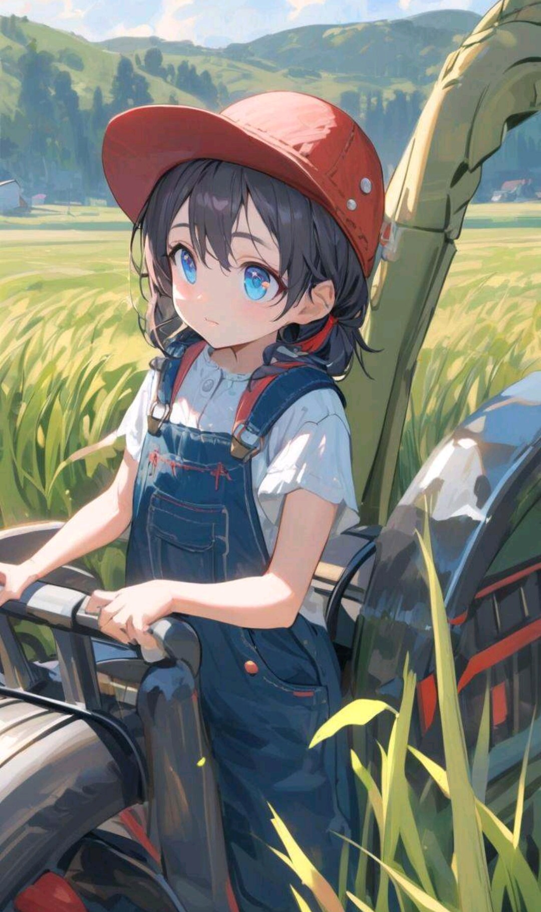 コンバインを操縦する小さな女の子 | の人気AIイラスト・グラビア
