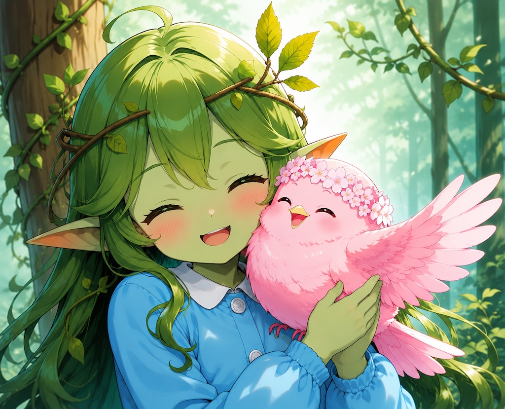 もふぴよちゃんに癒されるロリアードちゃん