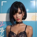 ショートカットとビスチェ 7枚目